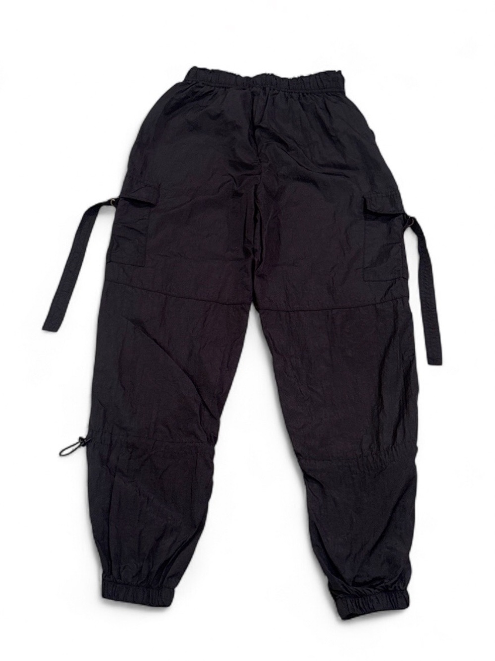 Y2K 90s Charlotte Russe Black Cargo Pants Casual Utility Style Joggers Size M - Picture 2 of 4